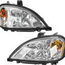 Headlights Headlamps Left & Right Pair Set Replacememt for 2004-2017 Freightliner Columbia