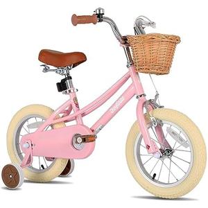 JOYSTAR Fantasy 12 inch Kids Bike with Training Wheels Pink | Toddler Bike for 3-4 Years, Girls Bike with Basket, Kids' Bicycle, Dual Brake Great Gift