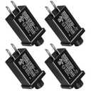 Feekoon 4 Pack Class 2 LED Power Supply 29V 6W Transformer, Waterproof IP44 US Plug Adapter, Seasonal Use LED Driver, Low Voltage for Christmas Tree Lighting, Holiday String Light Indoor
