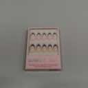 Glamnetic Press On Nails - Caviar | Semi-Transparent, Short Almond Nails, Reusable | 15 Sizes - 30 Nail Kit with Glue (8-Caviar)