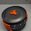 18 Pcs Smokey Camp Backpacking Cooking Set with Stove & Adapter - Pot, Pan, Kettle, Stove, Cutlery, Compact Camping Cookware Mess Kit, All in One Non-Stick Camping Cooking Set, Hiking, Picnic