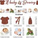 A Baby is Brewing Decorations Set - Coffee Theme Baby Shower Decoration with Banner Garland Cake Topper Balloons, A Baby is Brewing Gender Reveal Party Supplies for Boys Girls
