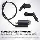Ignition Coil for Kawasaki Mule 3010 4010 2510 2500 2520 3000 3020 4000 4010 KAF 620 650 FD620D FD611V FD661D FD440V FD501D FD501V VN 800 Vulcan Coil Replace 21121-2092 33410-38A20 21121-2083 AM120732