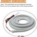 YoRise Car Trunk Light Strip, 157.48" Universal Flexible Auto Interior LED Lamp Strip Decoration, Waterproof Vehicle Trunk Ambient Lighting Accessories for Car SUV (White)