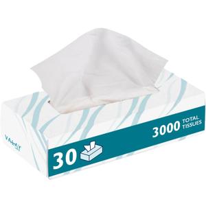 Morcon Valay Facial Tissue Paper | Soft, Absorbent Hand and Face Wipes, Premium Facial Tissues Boxes for Personal Care, 30 Pack of White 2-Ply Tissues | 100 sheets Per Box