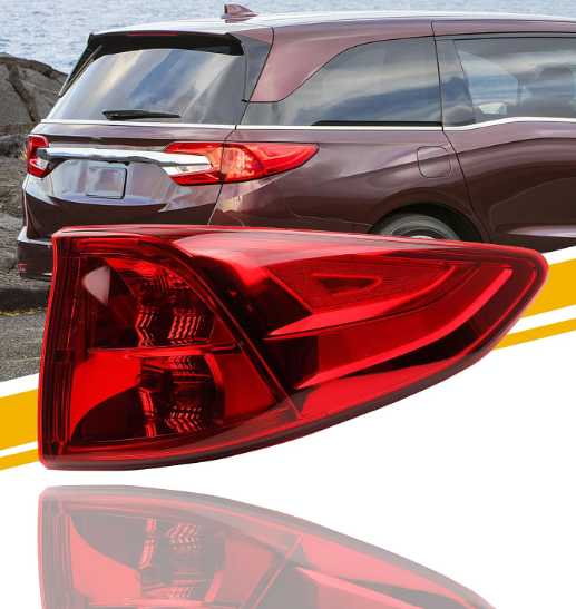 Dasbecan Outer Tail Light Compatible with Honda Odyssey 2018-2024
LED Rear Light Tail Lamp Right Passenger Side Replace# 33500THRA01 HO2805115