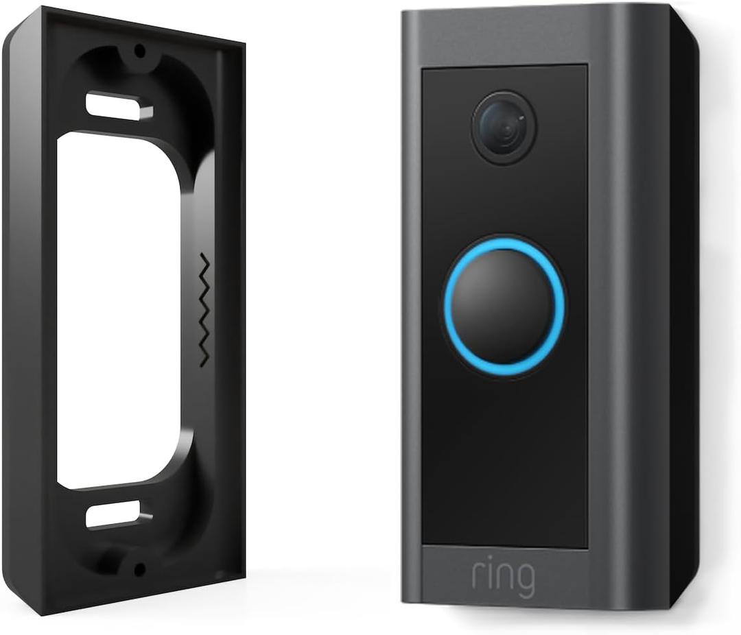 0.5 Spacer for Ring Video Doorbell Wired (Model 5AT3T5) - Premium Ring doorbell Mount - Black
