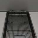 15 X 10.5 Non-Stick Carbon Steel Baking Sheet And Raised Wire Rack  Pizza Crisper, Crispy Bacon, Multi-Purpose Cooking Sheet, Cooling Rack, Kitchen Cookware Set, Dishwasher Safe (Dark Gray)