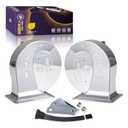 FARBIN Car Horn for Truck 12V Motorcycle Horn Chrome Electric Snail Horns Waterproof Train Horns High Low Tone for Car Motorcycle Truck SUV (Silver)