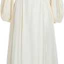 LTAKK Regency Dress Women Victorian Regency Costume Empire Waist Dresses Tea Party Gown (Yellow, XL)
