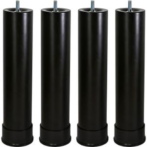 11 Inch Metal Adjustable Bed Base Frame Leg Replacement Heavy Duty Extra Height Leg Compatible with 93% of Frameworks Such as M8 M10 Thread (Set of 4) (11'' compatible, 4pcs-black)