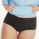 Hanes Briefs 10-Pack Panties Women's Underwear Breathable 100% Cotton All Black, Size 6/Medium