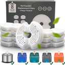 Cat Fountain Filter - Multiple Filtration Replacement Filter, 8 or 12 Packs of Cotton Activated Carbon Cat Fountain Filters