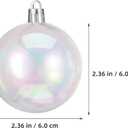 FAVOMOTO 18-Pack Iridescent Shatterproof Christmas Ornaments  Clear Rainbow Hanging Balls Multi-Size Xmas Tree Baubles for Holiday Wedding & Home Decor