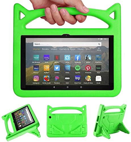 Riaour Case for 8 in Tablet for Kids.12th/10th, 2024/2022 Release. - Lightweight Shockproof Case with Handle Stand for 8inch Kids Tablet.Incompatible with iPad Samsung TCL 8in Tablets.(Green)