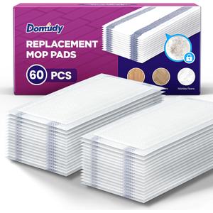 4-Layer Super Absorbent Pad Refills for Swiffer Wet Jet Mop, Heavy Duty & No-Shedding Mopping Pads Refill, Disposable Streak-Free Cleaning for All Sealed Floors 60 Pack