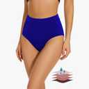 Leovqn Period Swimwear Bikini Menstrual Leakproof Swim Bottoms UPF 50+ Waterproof Brief Light Flow for Women Girls Teens L