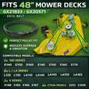 Lawn Mower 48" Deck Belt for John Deere GX21833 GX20571 48 Inch Deck V-Belt D140 D150 D160 L120 L130 LA130 LA140 LA145 LA155 LA165 X140, Replace gx21833 Covered Deck Belt