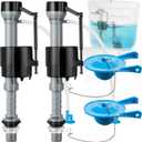 Saillong 2 Set Toilet Float Replacement Kit with 3 Inch Flapper, Universal Toilet Fill Valve Height Adjustabletoilet Tank Replacement Kit, Flush Valve Quiet and Easy to Install