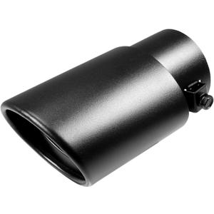 Dsycar Universal Stainless Steel Car Exhaust Tail Muffler Tip Pipe - Adjustable Car Decoration Exhaust Tips (Straight-Black)