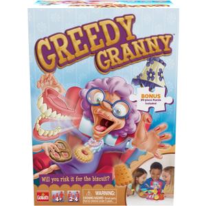 Greedy Granny - Take The Treats Don't Wake Granny Game - Includes a Fun Colorful 24pc Puzzle by Goliath, Multi Color, 7.5 x 4.92 x 10.5 inches