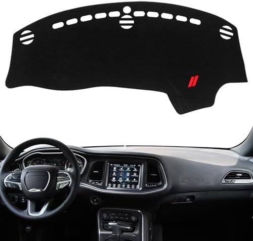 Amazon.com: REMOCH Dash Cover for Dodge Challenger Accessories 2015-2022 2023 2024 Dashboard Cover Mat Sunshade No Glare UV Rays Protector Nonslip Interior Pad (Black Edge) : Automotive