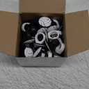 Honeydak 48 Pcs Black Volleyball Cupcake Rings Toppers Decoration Sport Ball Theme Cupcake Picks Cake Decoration for Sport Baby Shower Birthday Party Cake Supplies