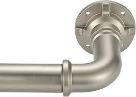 Blackout Curtain Rod, Wrap Around Design, Adjustable 1 Inch, Room Divider for Windows (Stain Nickel, 72-144")