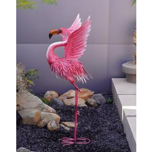 Goodeco Garden Flamingo Yard Decorations - Pink Flamingo Statue with Flying Wings for Yard Patio Decoration, Gardenning Gifts, Perfect Flamingo Gifts, Eye-Catching Ornament for Indoor and Outdoor Use