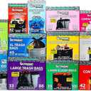 Ultrasac Black Large Heavy Duty Drawstring Trash Bags 33 Gallon 1.4 MIL, 33.5" x 38" - Pack of 86 - For Home, Commercial, Construction, & Outdoor