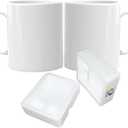 MR.R Sublimation Blanks Dishwasher White Ceramic Coffee Mugs Drinking Cup Mug For Milk Tea Cola Water,11oz, 2PCS per set