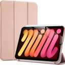 ProCase Smart Case for iPad mini 7 A17 Pro 2024/iPad Mini 6 2021 8.3 Inch iPad mini 7th/6th Gen Case, Hard Back Cover for iPad mini 8.3" 7th Gen A2995/A2996/A2993/6th Gen A2567 A2568 A2569 -Rosegold