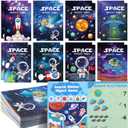 Kosiz 24 Pcs Outer Space Activity Book for Kids Astronaut Solar System Galaxy Alien Games Coloring Book Space Mazes Word Search Scramble Game for Space Birthday Party Goodie Bags Classroom Favors