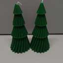 6.7 inch Tree Wax Candle Green 2 Pack