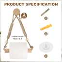 uxcell 2 Pcs Wood Jute Rope Toilet Paper Holder for Bathroom Decor,Round Beads/Wood Color