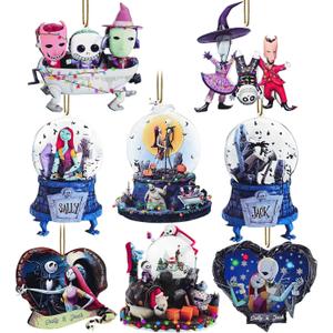 2025 Christmas Tree Decorations, 1PCS Acrylic Cute Pendants Hanging,2D Flat Christmas Set Tree Ornaments for Winter Home Decor Gift,Car Interior,10cm/3.93in