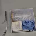 Inbagi Maid of Honor Gifts Box Set of 5 Includes Glass Cup with Lid and Straw Makeup Bag Sage Scented Candle Wedding Invitation Cards Proposal Gifts for Bridal Party Favors (Blue)