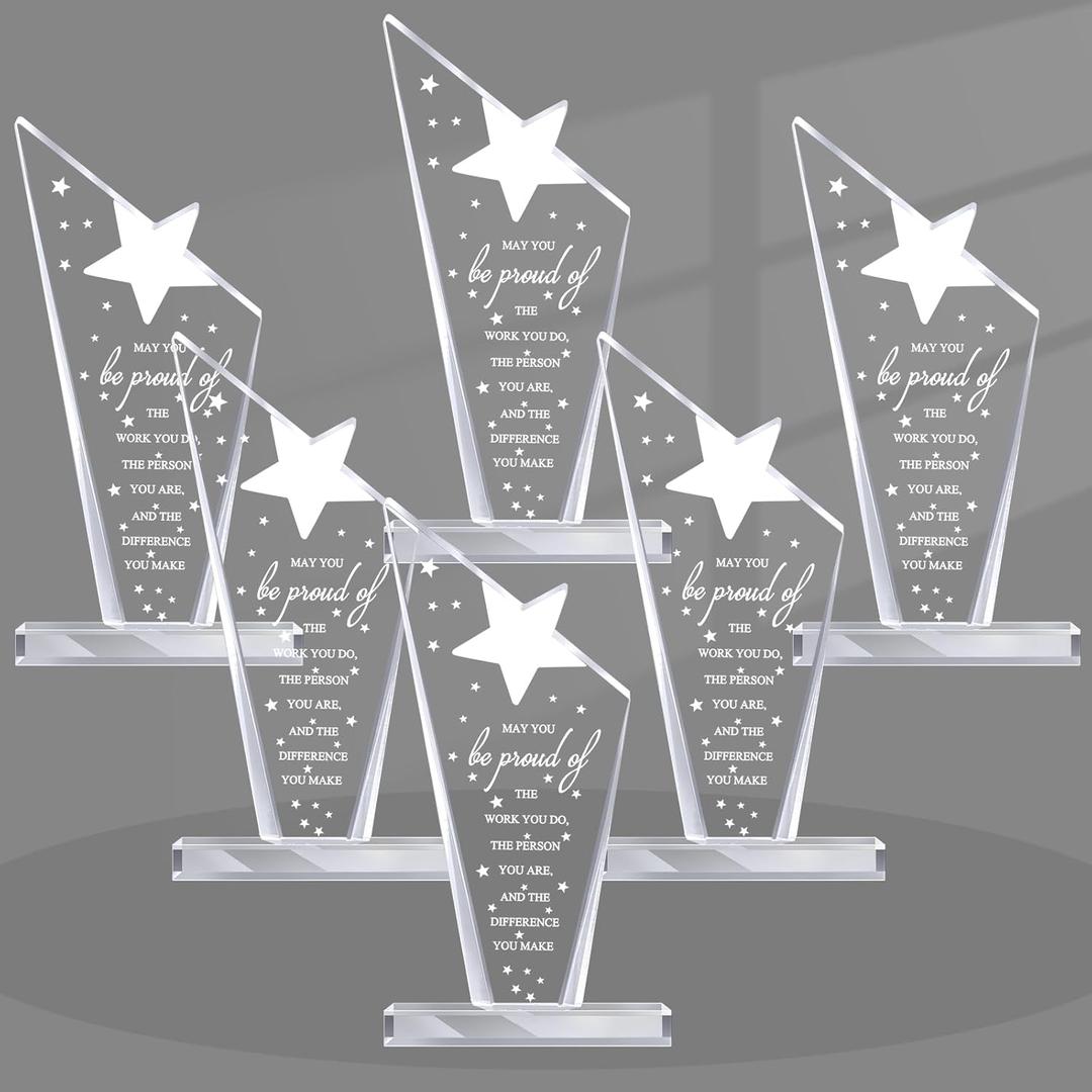 Bucherry 6 Pcs May You Be Proud employee appreciation gifts Acrylic Keepsake Paperweight Thank You Gifts for Coworker Vet Teacher Nurse Doctor