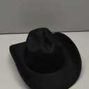 Wool Cowboy Cowgirl Hat for Men Women Classic Roll Up Brim Fedora Cowgirl Hat Western Cowboy Hat