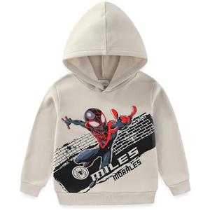 Marvel Spider-Man Miles Morales Boys Pullover Fleece Hoodie for Big Kids Size 5