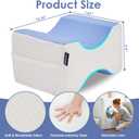 Leg Pillow for Side Sleeping, Knee Pillow for Side Sleepers,Knee Pillow, Sciatica Pain Relief, Smooth Spine Pillow for Sciatica, Back, Hip Pain Relief (Blue)-1PCS