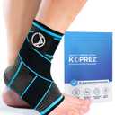 Koprez Plantar Fasciitis Sleeve - Plantar Fasciitis Relief, Plantar Fasciitis Socks, Ankle Compression Sleeve, Ankle Support for Women, Plantar Fasciitis Brace, Ankle Sleeve, Ankle Support Men (X-Large, Blue)
