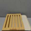 Bamboo Bread Slicer Guide: Bread Cutter for Homemade Bread Loaf - Adjustable and Foldable with Crumb Tray