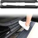 Slip-on Rocker Panel Cover, Fit for 2014-2018 Chevy Silverado Gmc Sierra 1500 Crew Cab, 2PCS Side Skirts & Door Sill Covers, No-Drill Install, Matte Black