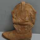 Cowboy Boots for Women, Cowgirl Boots with Embroidered and Chunky Heel, Ideal for Daily Wear and Country Fashion (7, Tan)