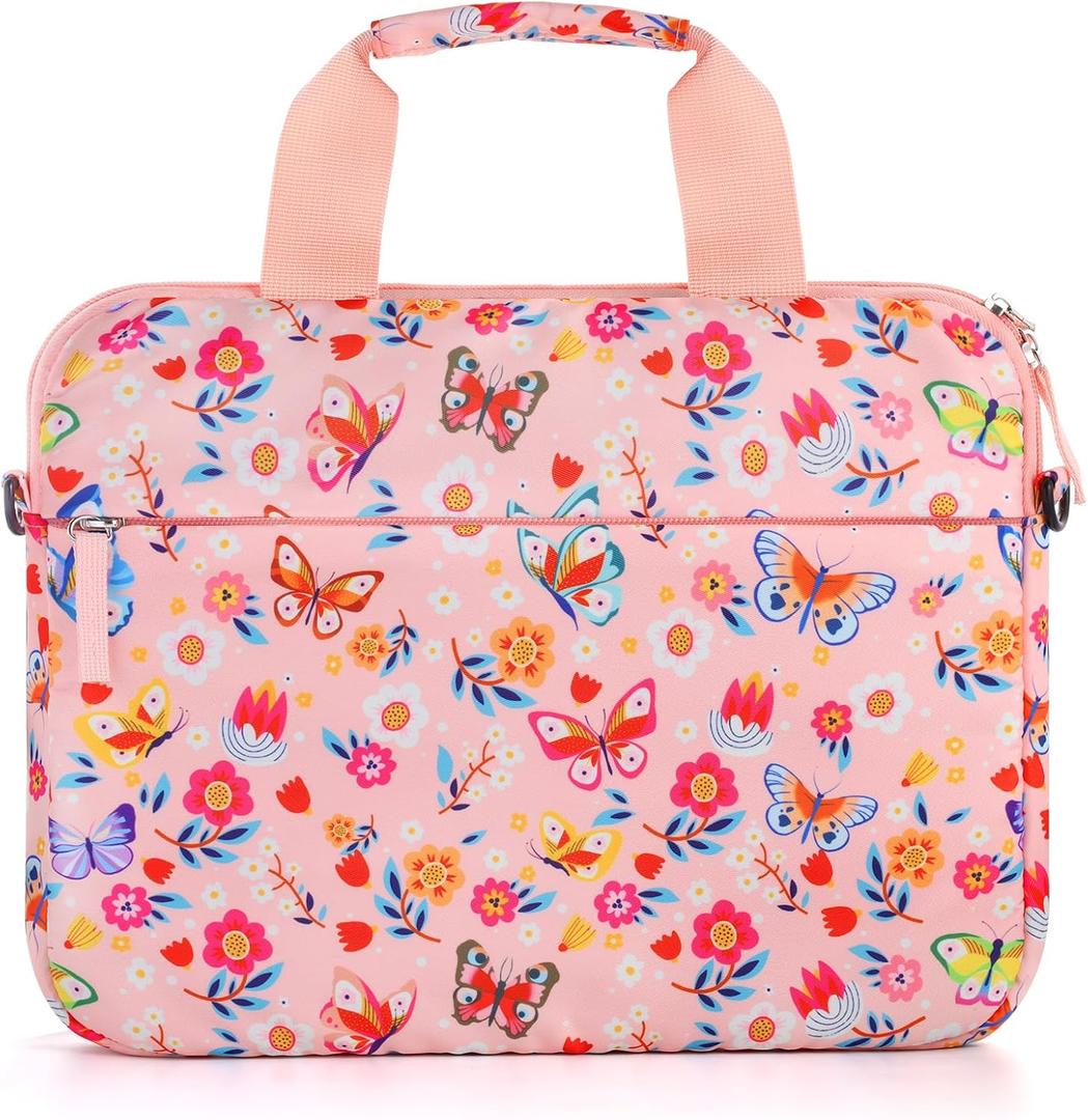 Kids Tablet Bag for Girls, Kids Tablet Carrying Case for Fire HD 10, HD 8, Fire 7 Sleeve Bag Kid Kindle Bag, iPad Bag for Kid, Butterfly Pink