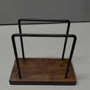 Wooden Napkin Holder Paper Napkin Holder Rustic Square Napkin Holder with Iron Design Suitable for Kitchen Decoration 6.02x2.91x5.32 inches 1 piece