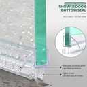 2-Pack 5/16" x 39" Shower Door Bottom Seal Strip, Shower Door Sweep, Frameless Glass Door Seal Strip, Stop Shower Leaks for 5/16" (8mm) Thick Glass