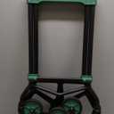 Heavy-Duty 330LB Capacity Hand Truck with Stair-Climbing Wheels & One-Touch Retractable Handle - Q235 Steel Collapsible Dolly Cart, 4.2-Inch Triple Wheels, Elastic Strap & Sponge Grip (Green)