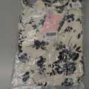 Jouica Women's Fall Casual 3/4 Ruffled Sleeve Chiffon Blouse Tops for Women (S)